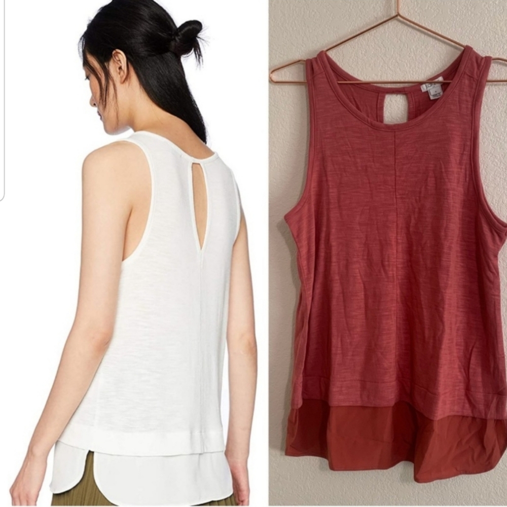 J. Crew Womens Mecrantile Flowy Sleevless Tank Top Dusty Rose Size Large